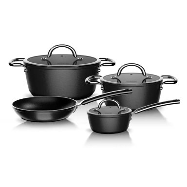 BATERÍA COCINA WENS BLACK 1,3 + 3,5 + 5,3 7 PIEZAS - 1