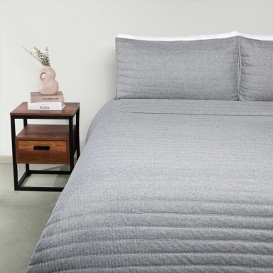 PLUMÓN RIPLEY HOME CATIONIC W 2 PLAZAS GRIS OSCURO - 1
