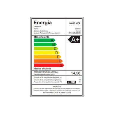 FREEZER SINDELEN 137 L DUAL TECNOLOGY SFH-152BL - 4