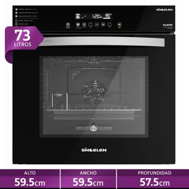 HORNO ELÉCTRICO SINDELEN EMPOTRABLE 73 LT AIR FRYER HE-7600NG  - 1