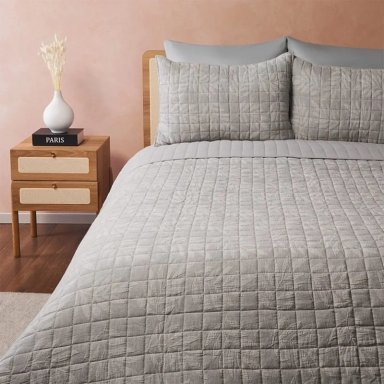 CUBRECAMA MAISON LINETT 2 PLAZAS GRIS - 1