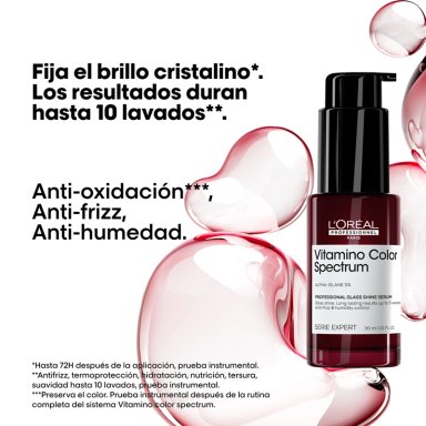 TRATAMIENTO CAPILAR LOREAL PROFESSIONNEL 30ML GLASS SHINE CUIDADO DEL COLOR VITAMINO COLOR SPECTRUM - 2