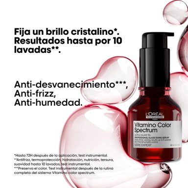 TRATAMIENTO CAPILAR LOREAL 50ML GLASS SHINE CUIDADO DEL COLOR VITAMINO COLOR SPECTRUM - 2