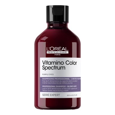 SHAMPOO LOREAL 300ML CUIDADO DEL COLOR MATIZADOR MORADO VITAMINO COLOR SPECTRUM - 1
