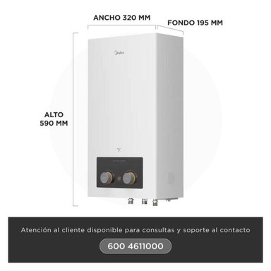 CALEFONT GAS LICUADO 10 LT MIDEA MGWH10-20MDN-GL - 8