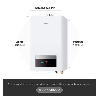 CALEFONT GAS LICUADO 13 LT MIDEA MGWH13-26EQP-GL - 7