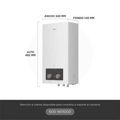 CALEFONT GAS LICUADO 5 LT MIDEA MGWH5-10MDN-GL - 4