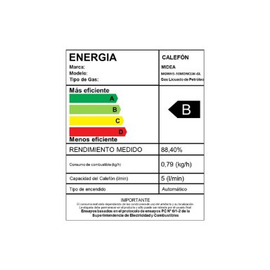 CALEFONT GAS LICUADO 5 LT MIDEA MGWH5-10MDN-GL - 7