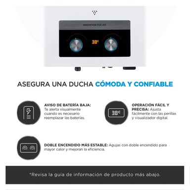 CALEFONT GAS LICUADO 7 LT MIDEA MGWH7-14MDN-GL - 3