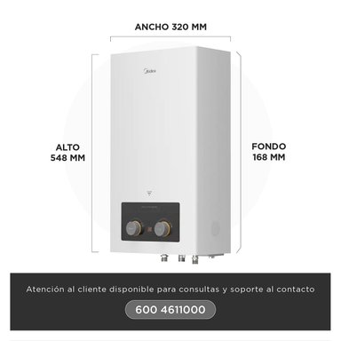 CALEFONT GAS LICUADO 7 LT MIDEA MGWH7-14MDN-GL - 7