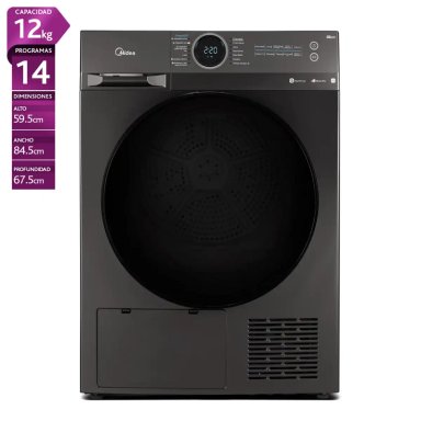 SECADORA DE ROPA BOMBA DE CALOR MIDEA MD200H120 12KG TITANIO - 1
