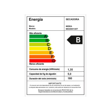 SECADORA DE ROPA BOMBA DE CALOR MIDEA MD200H120 12KG TITANIO - 9