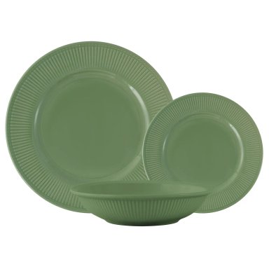 JUEGO DE VAJILLA RIPLEY HOME NEW ROSSIE 12 PZS VERDE - 1