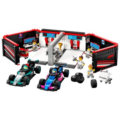 JUEGO BLOQUE LEGO F1 TALLER MERCEDES Y ALPINE - 2