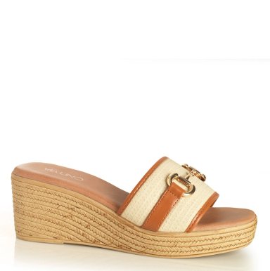 SANDALIAS MUJER VIA UNO BEIGE 22642611 - 1
