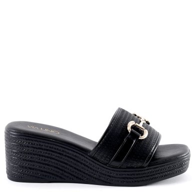 SANDALIAS MUJER VIA UNO NEGRO 22642611  - 1