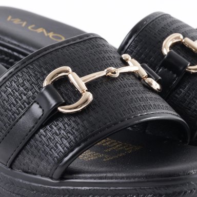 SANDALIAS MUJER VIA UNO NEGRO 22642611  - 6