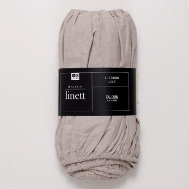 FALDÓN MAISON LINETT ELASTICADO LINO KING TAUPE - 1