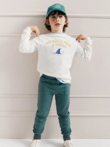 POLERÓN ALGODÓN NIÑO SFERA BLANCO BÁSICO PRINT - 6