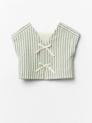 BLUSA MANGA LARGA NIÑA SFERA VERDE TOP RAYAS - 2