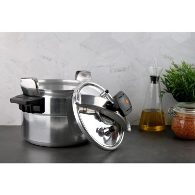 OLLA MARMICOC A PRESION ALUMAX PLUS PLATEADO 10 LITROS 2 PIEZAS - 9