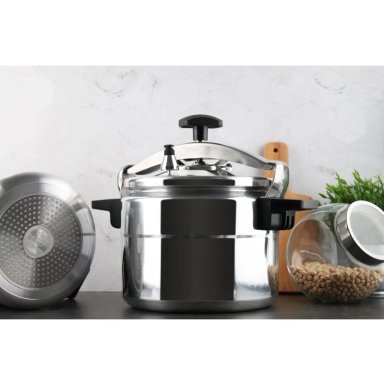 OLLA MARMICOC A PRESION ALUMAX PLUS PLATEADO 8 LITROS 2 PIEZAS - 7