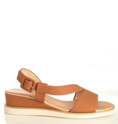 SANDALIAS MUJER VIA UNO CAMEL 22641609 - 1