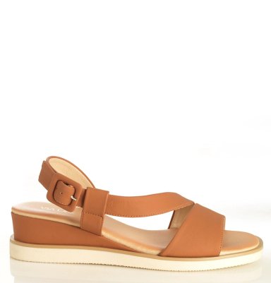 SANDALIAS MUJER VIA UNO CAMEL 22641609 - 1