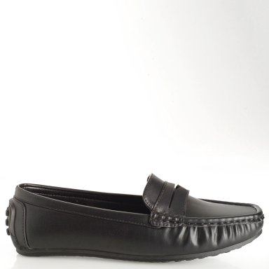 MOCASINES MUJER VIA UNO NEGRO 22601507  - 1