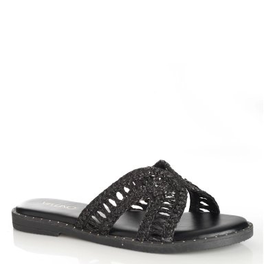 SANDALIAS MUJER VIA UNO NEGRO 22601625 - 2