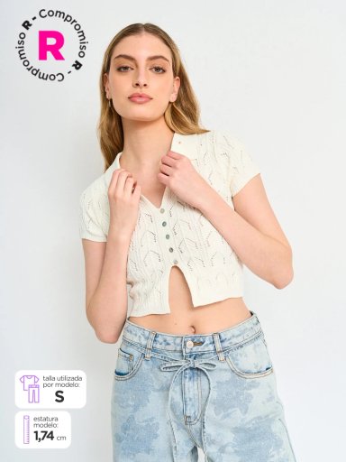 POLERA MUJER INDEX CUELLO POLO MANGA CORTA - 1