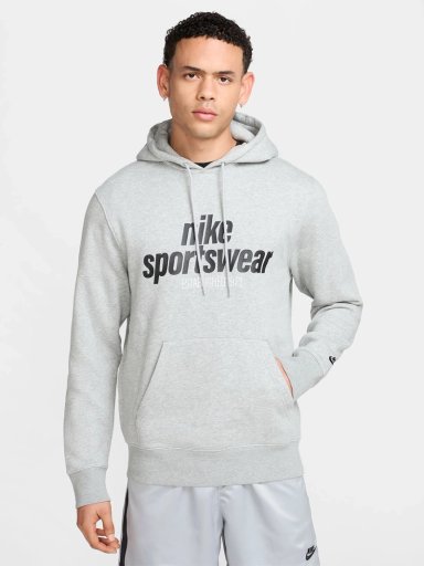 POLERÓN HOMBRE NIKE HJ2159-063 ALGODÓN GRIS HOODIE CLUB - 1