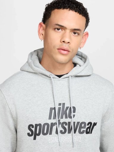 POLERÓN HOMBRE NIKE HJ2159-063 ALGODÓN GRIS HOODIE CLUB - 3