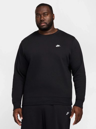 POLERÓN HOMBRE NIKE FN3886-010 NEGRO CUELLO REDONDO CLUB - 3