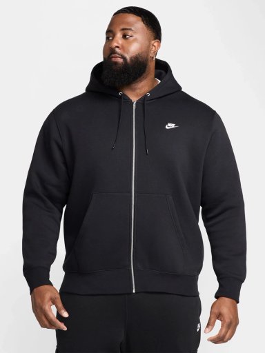 POLERÓN CON CIERRE HOMBRE NIKE FN3861-010 NEGRO CLUB - 1