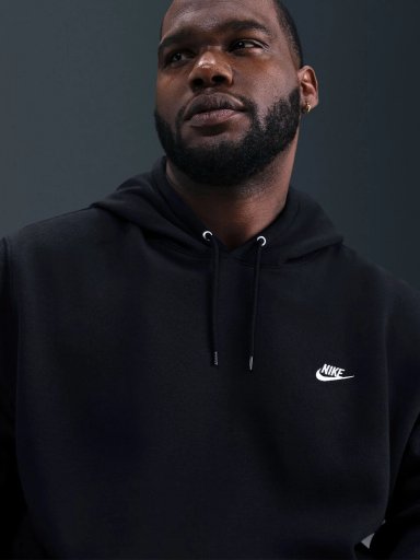POLERÓN ALGODÓN HOMBRE NIKE NEGRO CLUB - 3