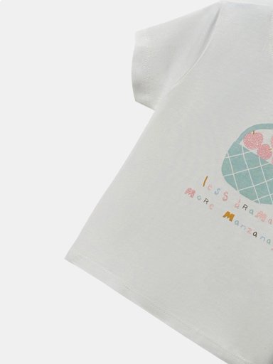POLERA MANGA CORTA ALGODÓN NIÑA SFERA BLANCO - 2