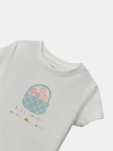 POLERA MANGA CORTA ALGODÓN NIÑA SFERA BLANCO - 3