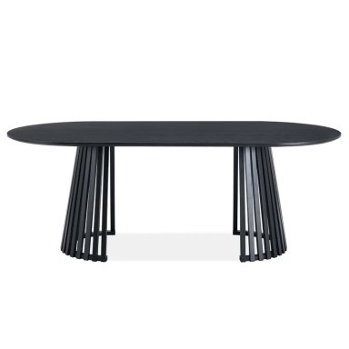 JUEGO DE COMEDOR RIPLEY HOME RANURADO 6S NEGRO - 3