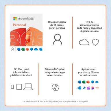 SOFTWARE MICROSOFT OFFICE 365 PERSONAL 12 MESES DIGITAL - 3