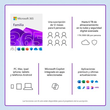 SOFTWARE MICROSOFT OFFICE 365 FAMILY 12 MESES DIGITAL - 3