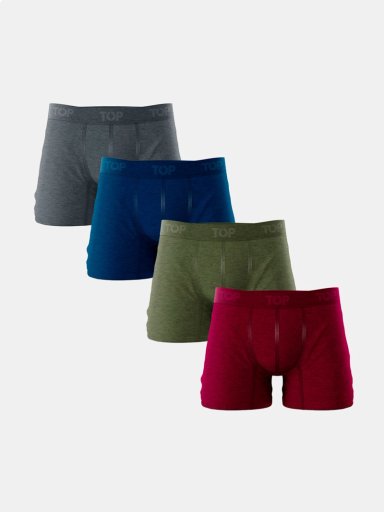 PACK 4 BÓXERS ALGODÓN HOMBRE TOP MULTICOLOR 208P4C3 - 1