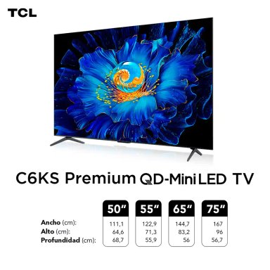 SMART TV TCL QLED MINI LED 4K UHD 65” 65C6KS - 10