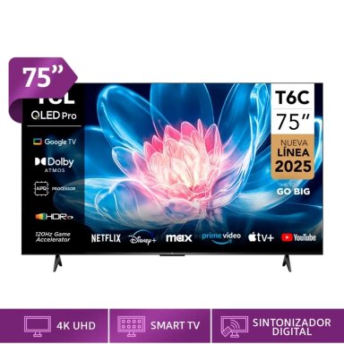 SMART TV TCL QLED 4K UHD 75” 75T6C - 1