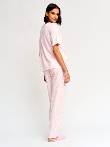 PIJAMA MUJER MANGA CORTA AZIZ BÁSICO PANTALÓN LARGO - 2