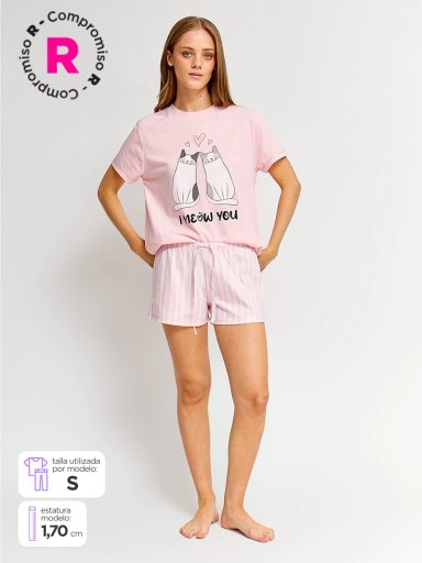 SHORT DE PIJAMA MUJER INDEX PERRITOS SALCHICHAS - 1
