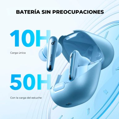 AUDÍFONOS SOUNDCORE TRUE WIRELESS LIBERTY 4 NC BLUETOOTH CELESTE - 6