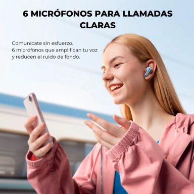 AUDÍFONOS SOUNDCORE TRUE WIRELESS LIBERTY 4 NC BLUETOOTH CELESTE - 7