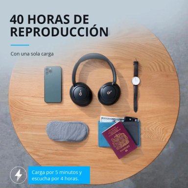 AUDÍFONOS SOUNDCORE ON EAR LIFE Q30 BLUETOOTH NEGRO - 8