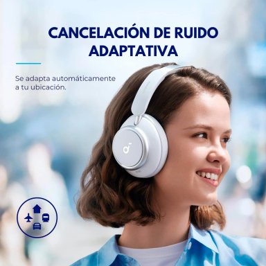 AUDÍFONOS SOUNDCORE ON EAR SPACE Q45 BLUETOOTH BLANCO - 4